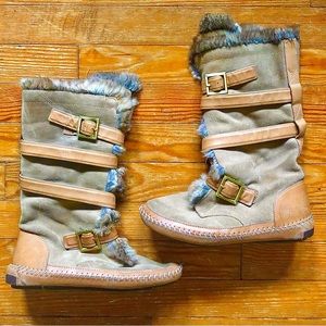 Tory Burch Jaden Tan Fur Boots